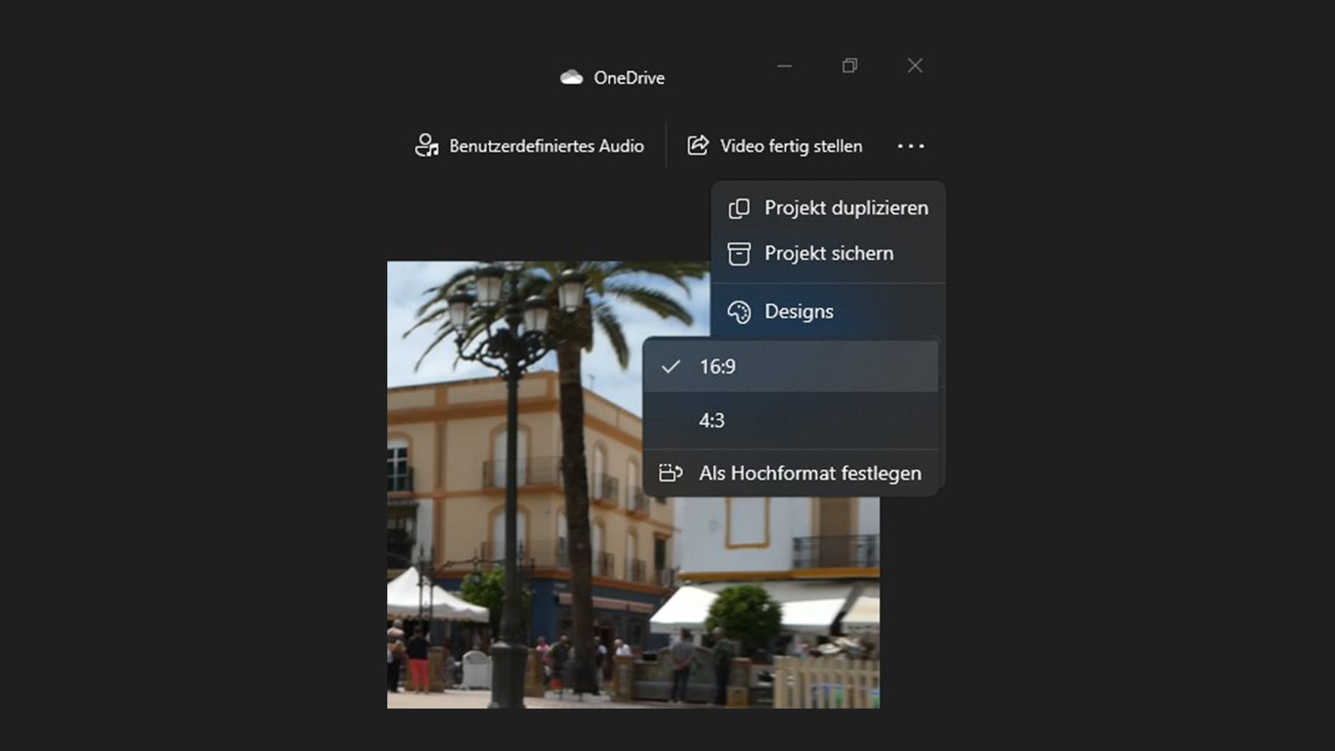 WVE projekteinstellungen web