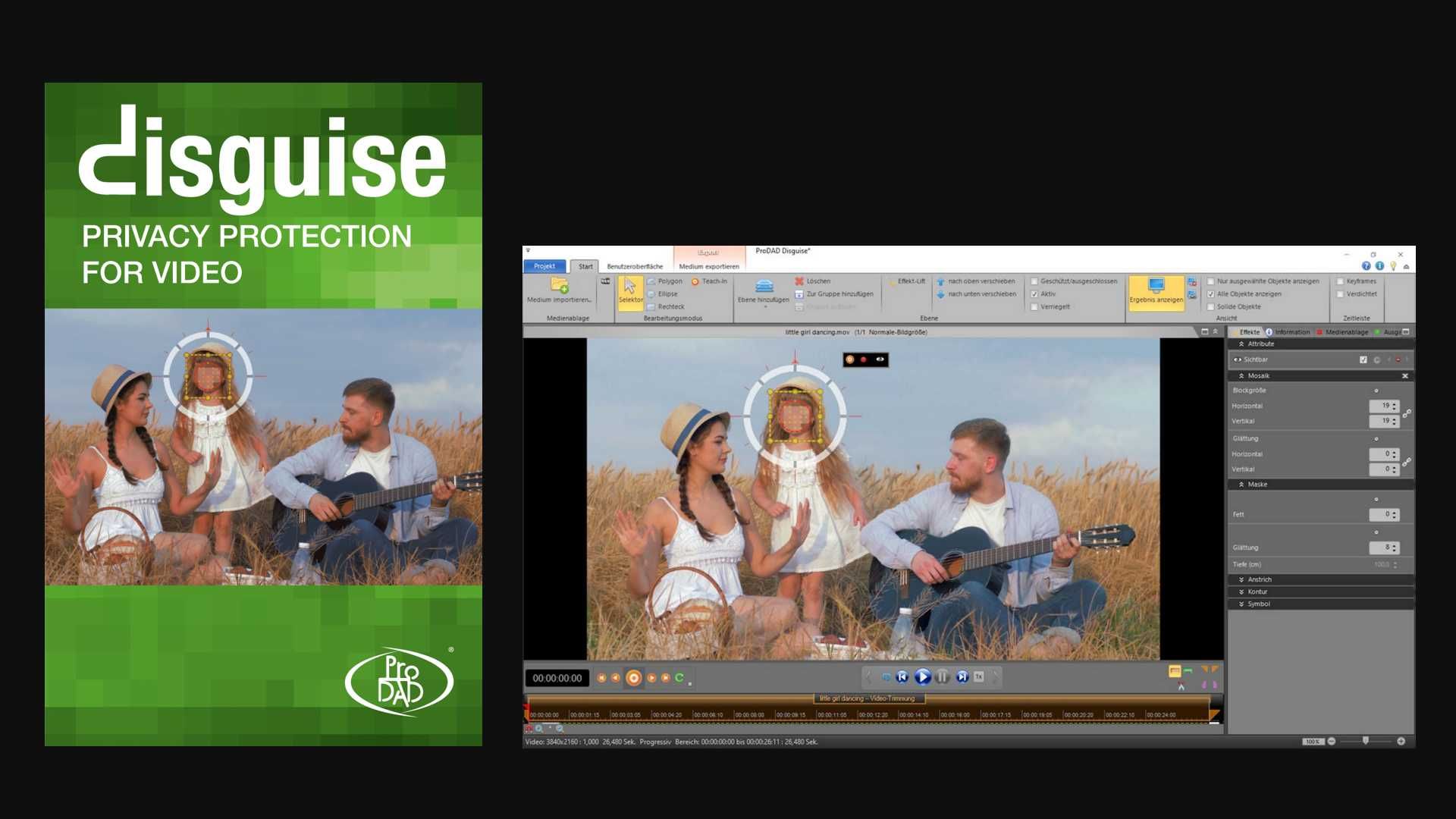 ProDAD Disguise V1: Gesichter und Details im Video automatisch verfremden