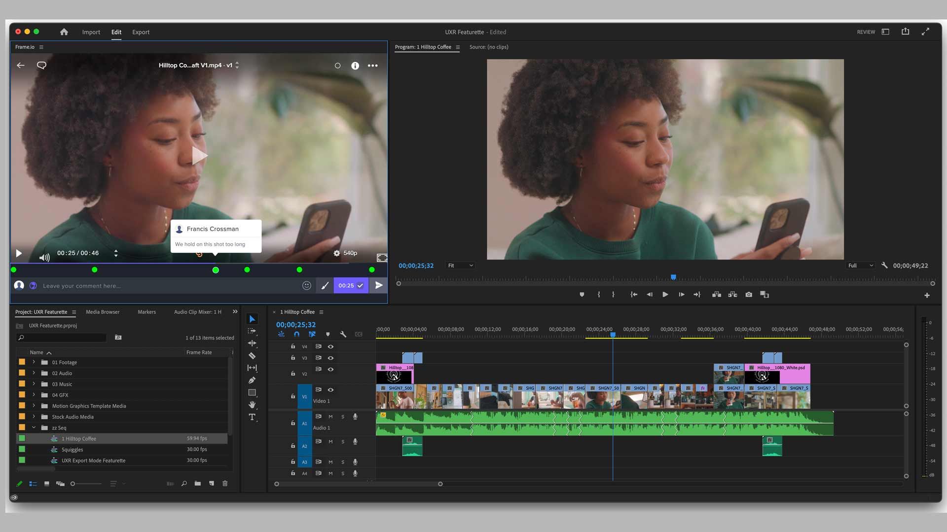 Adobe Creative Cloude Update: mit Frame.io fu00fcr Premiere Pro und After Effects