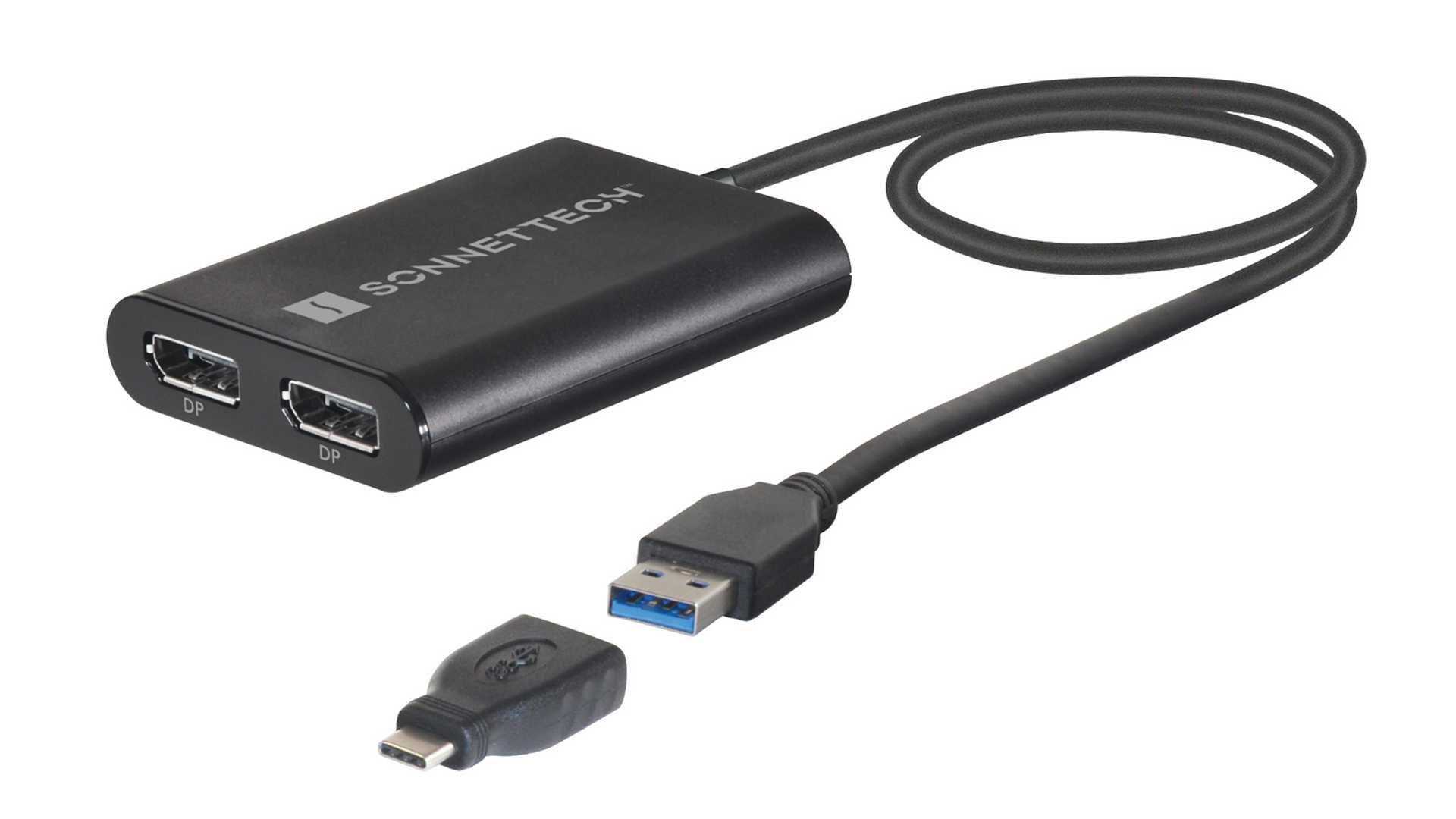 Sonnet DisplayLink Dual DisplayPort, HDMI: zwei UHD-60-Hertz-Displays am M1 Mac