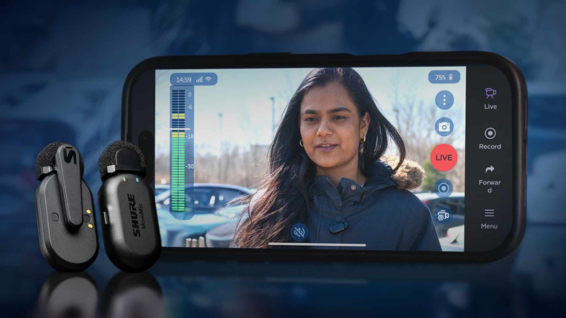 Shure und Haivision: Mikrofone fu00fcr die Kamera-App MoJoPro