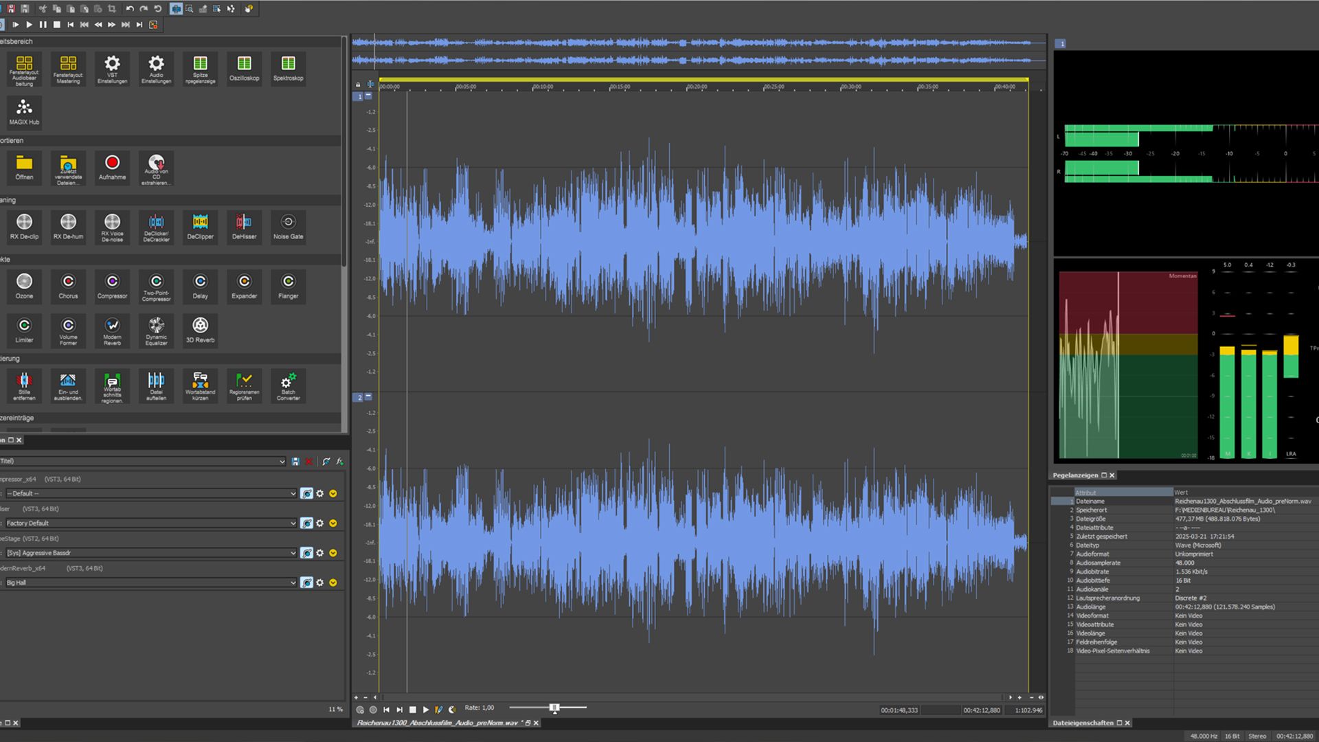 Praxistest: Magix Sound Forge Pro 18 Suite - der Dinosaurier lebt