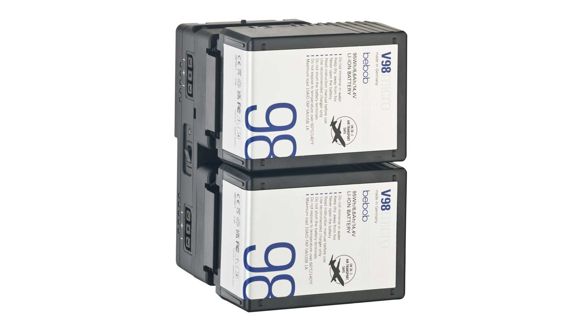 Bebop Coco-Vmicro2 Adapter: Zwei-Kanal-Adapterplatte fu00fcr Vmicro-Akkus