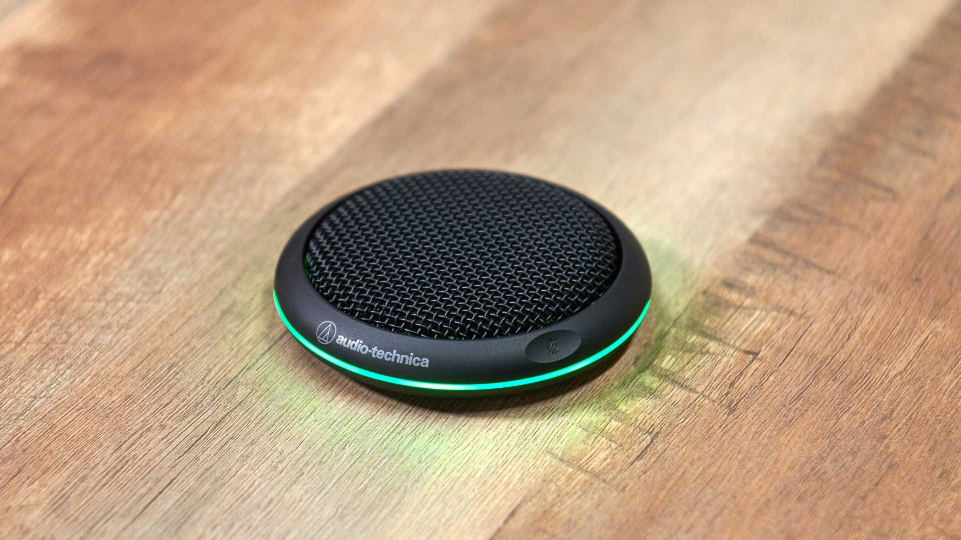 Audio-Technica ES964: Grenzflu00e4chen-Tischmikrofon fu00fcr Online-Konferenzen