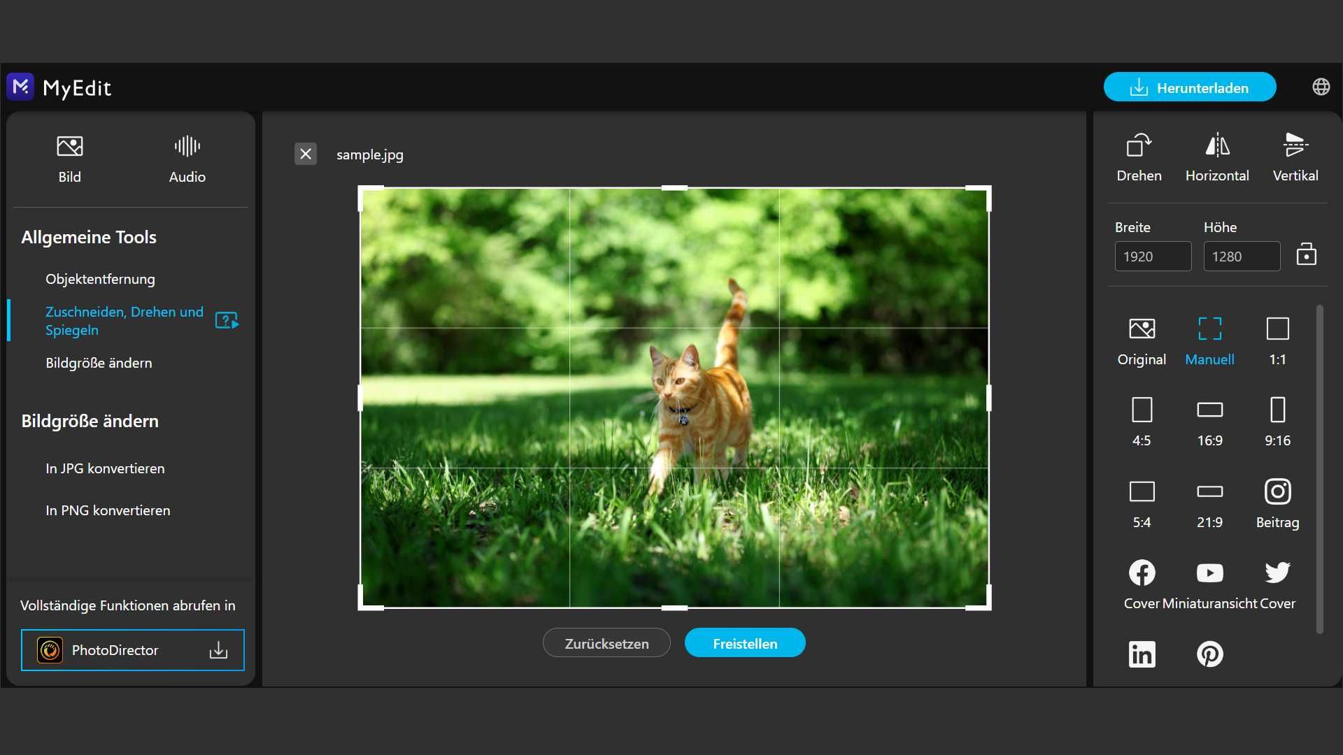 CyberLink Online Foto Editor: kostenfreie Bildbearbeitung komplett online