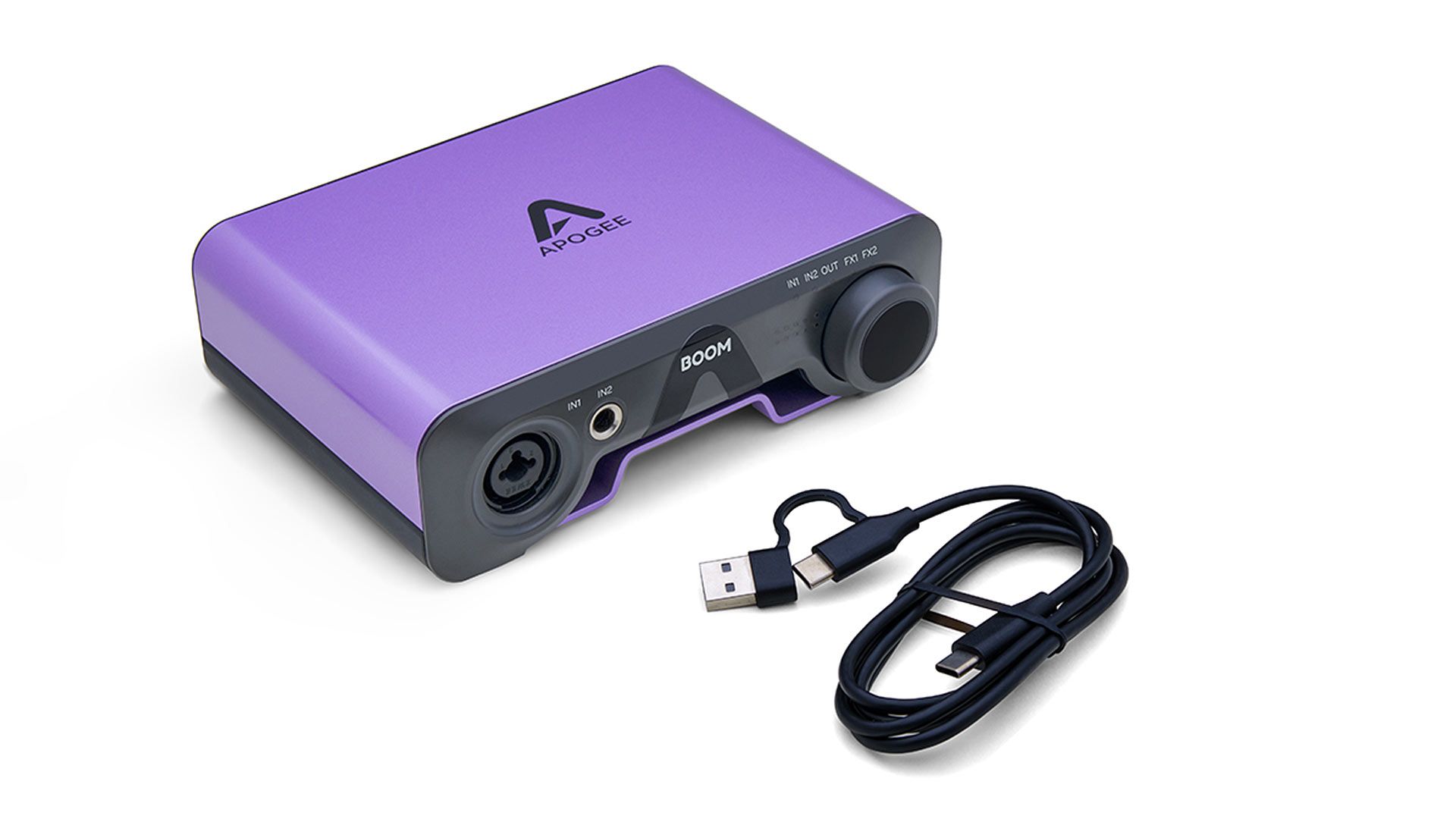 Apogee Boom: 2x2 USB-C-Audio-Interface fu00fcr macOS, iOS und Windows