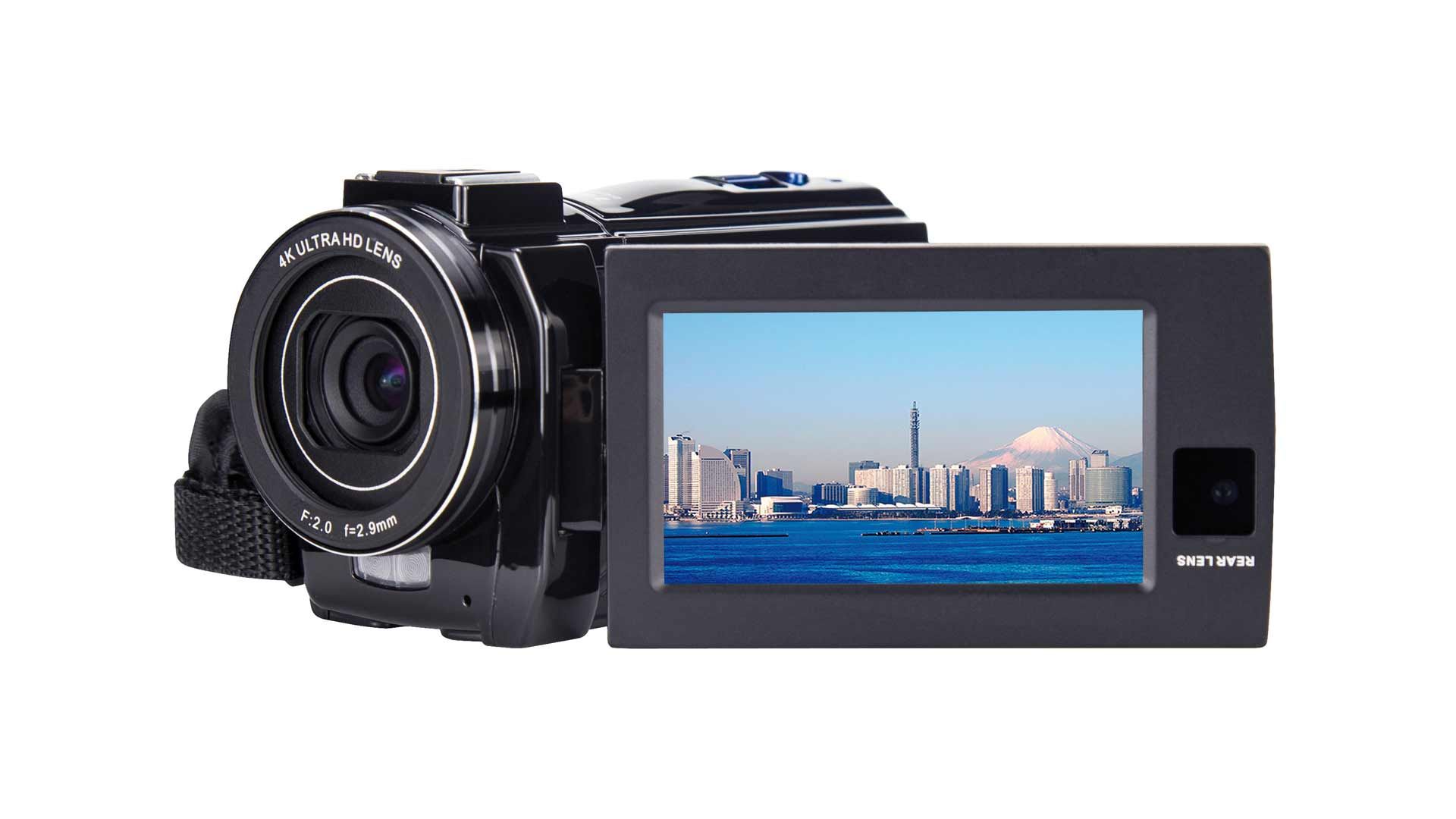 Somikon DV-960.dual: Dual-Lens-4K-UHD-Camcorder ZX-3570