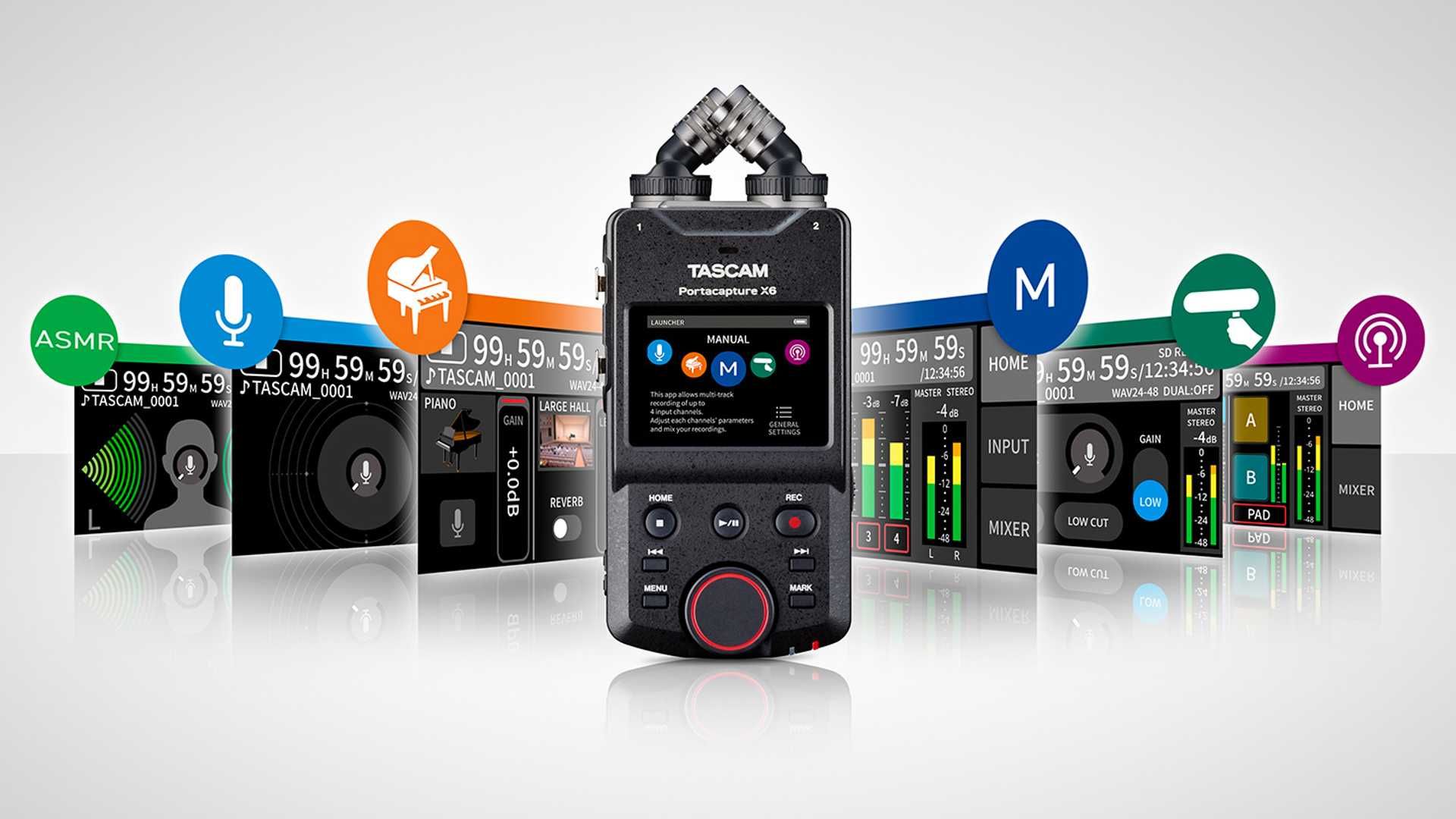 Tascam Portacapture X6: der kleinere X8 - portabler Mehr-Spur-Audio-Recorder