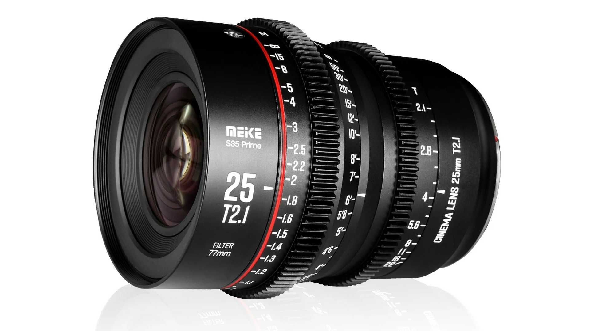 Meike Prime 25 mm T2.1: viertes Cine-Objektiv fu00fcr Super-35-Kamerasysteme