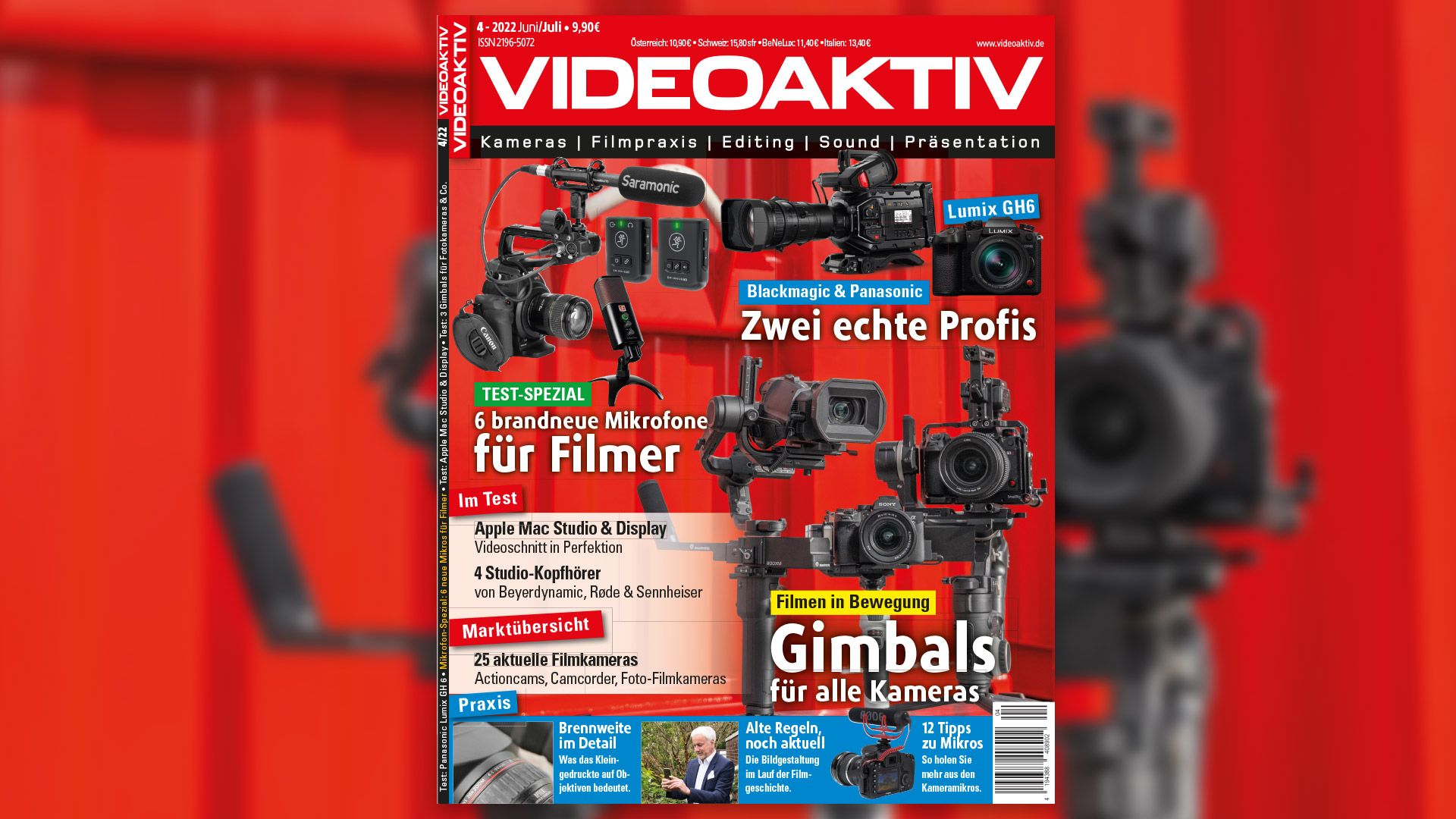 VIDEOAKTIV 4/2022: mit grou00dfem Mikrofon-Spezial und Gimbal-Praxis-Tests
