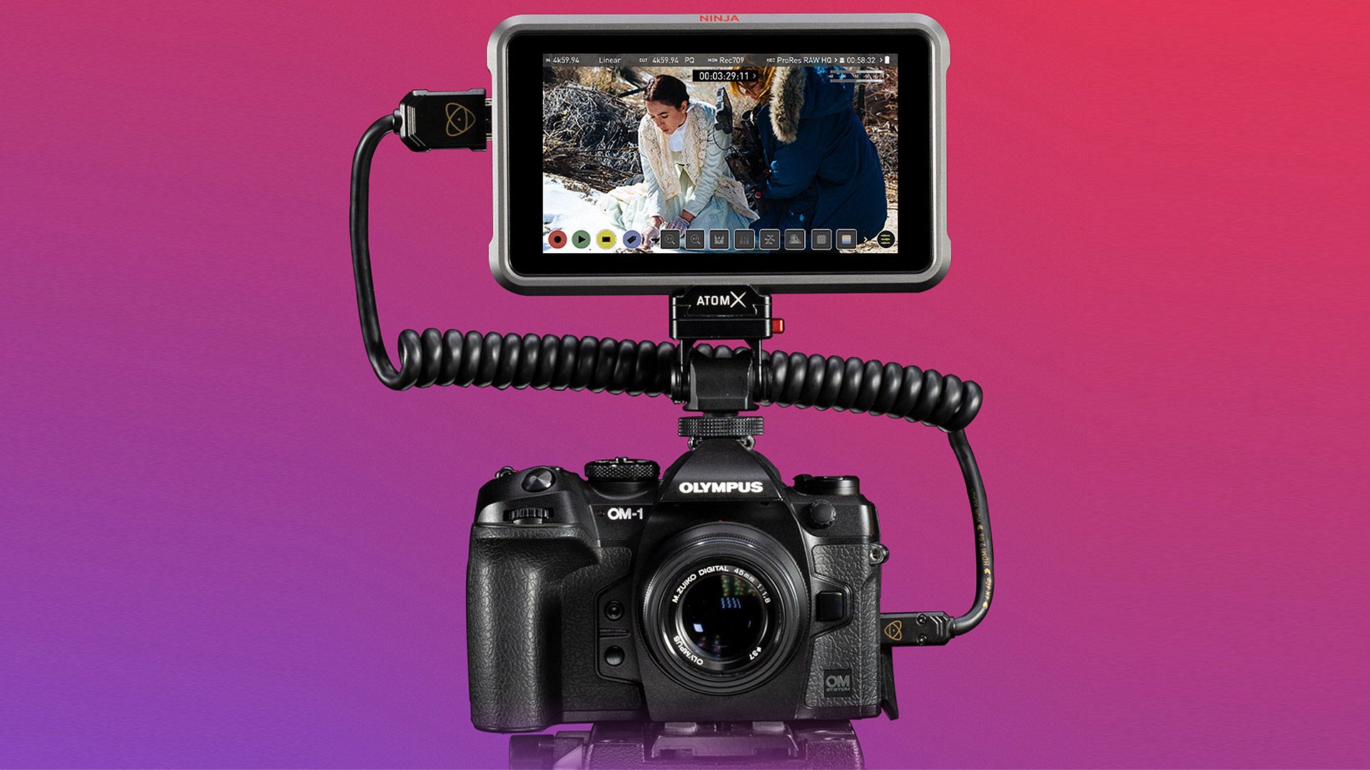 OM System OM-1: DCI-4K-60p-Aufnahme in ProRes-RAW mit dem Atomos Ninja V/V+