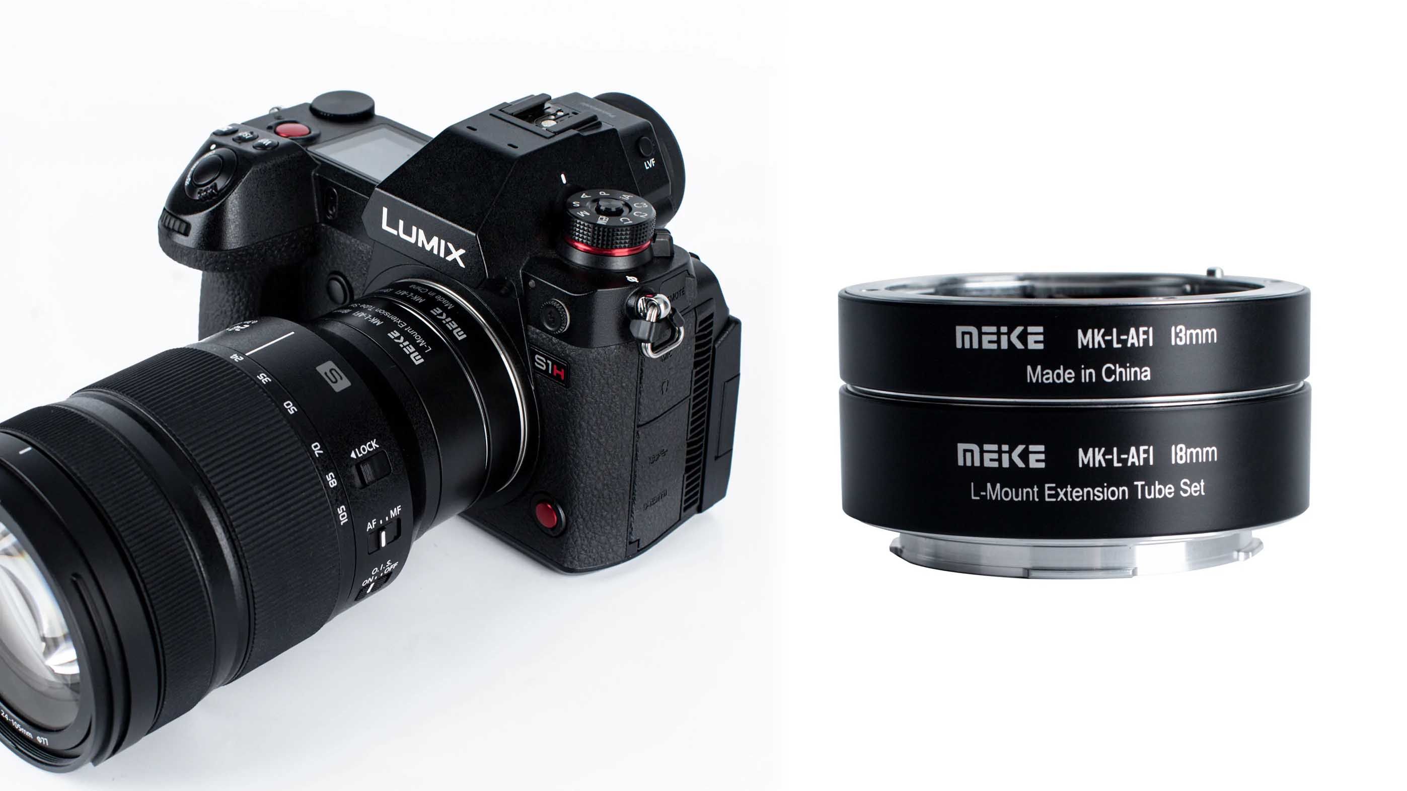 Meike MK-L-AF1: Distanzringe fu00fcr L-Mount fu00fcr Macro-Aufnahmen