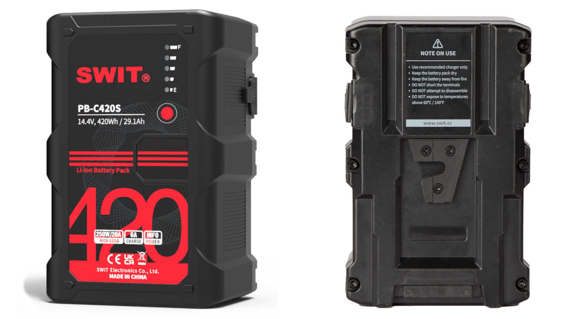 Swit PB-C420S: V-Mount-Kamera-Akku mit riesigen 420 Wh Kapazitu00e4t