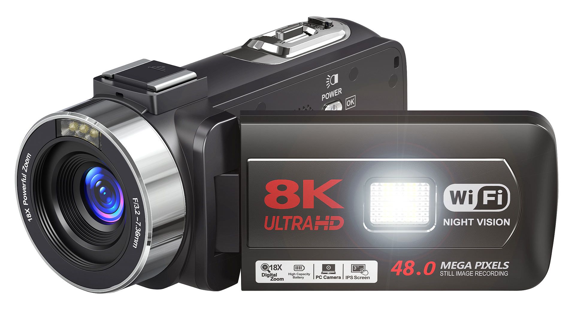 Pearl Somikon DV-910.uhd: flexibler, gu00fcnstiger 8K-Camcorder